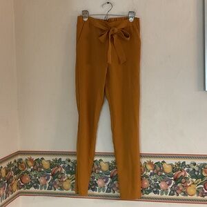 Have Los Angeles Tie-Waist Pants, Size S, Rust/Gold